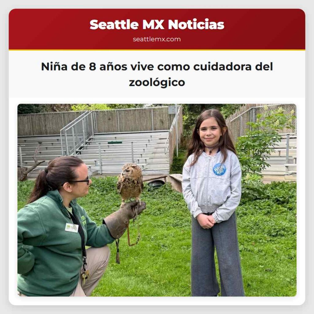 Niña de 8 años vive como cuidadora del zoológico