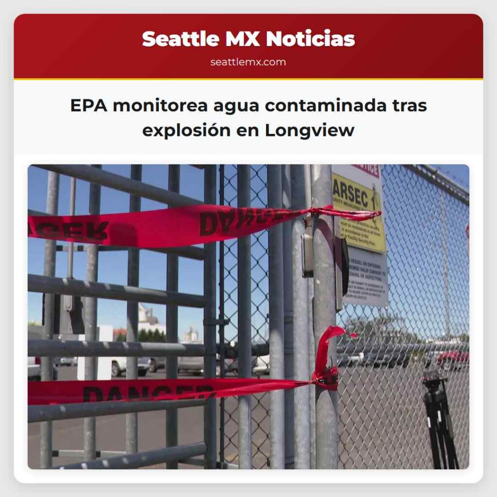 EPA monitorea agua contaminada tras explosión en