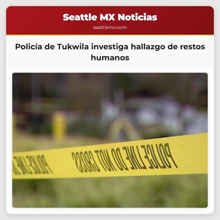 Policía de Tukwila investiga hallazgo de restos humanos