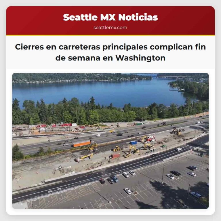Cierres en carreteras principales complican fin de semana en Washington