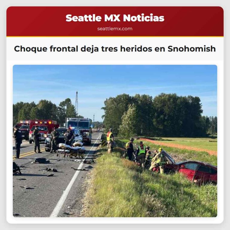 Choque frontal deja tres heridos en Snohomish