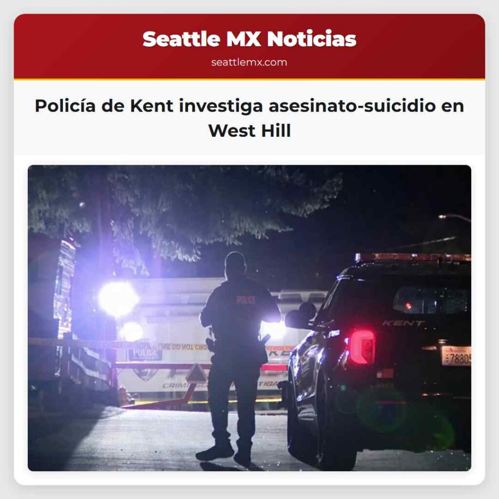 Policía de Kent investiga asesinato-suicidio en