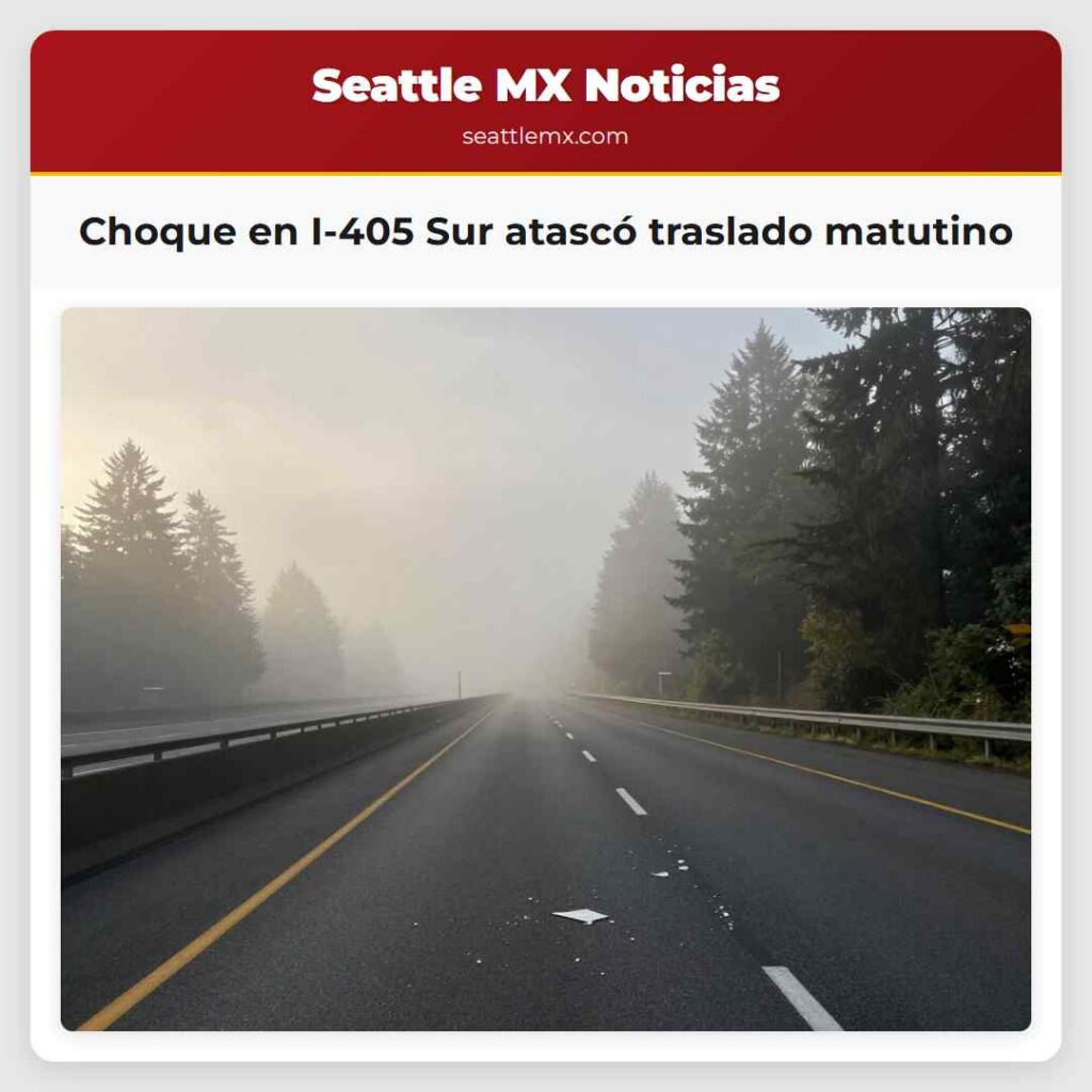 Noticias De Seattle 6 Choque en I-405 Sur atascó traslado matutino