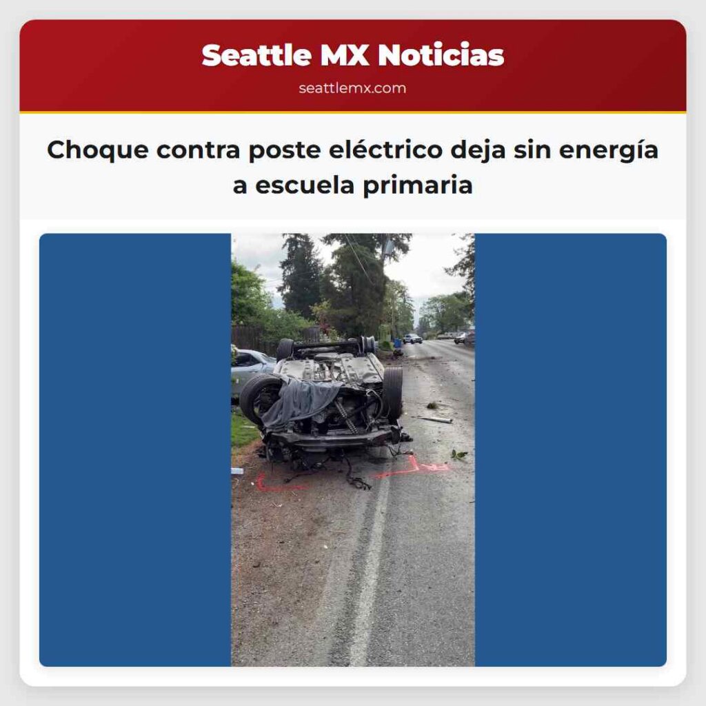 Choque contra poste eléctrico deja sin energía a