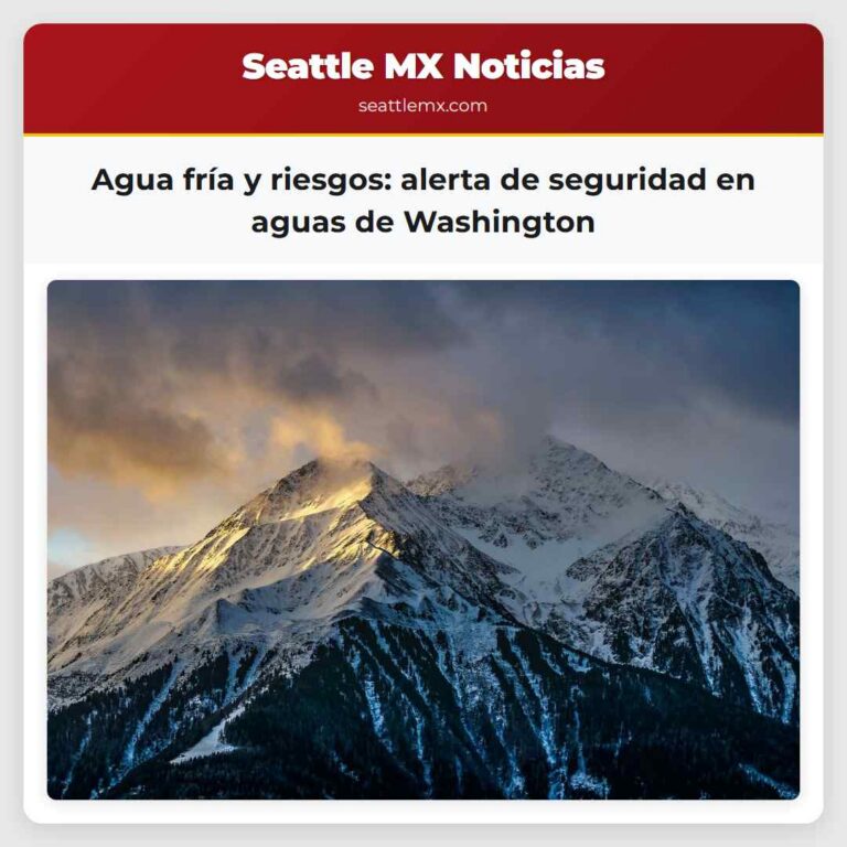 Agua fría y riesgos alerta de seguridad en aguas de Washington