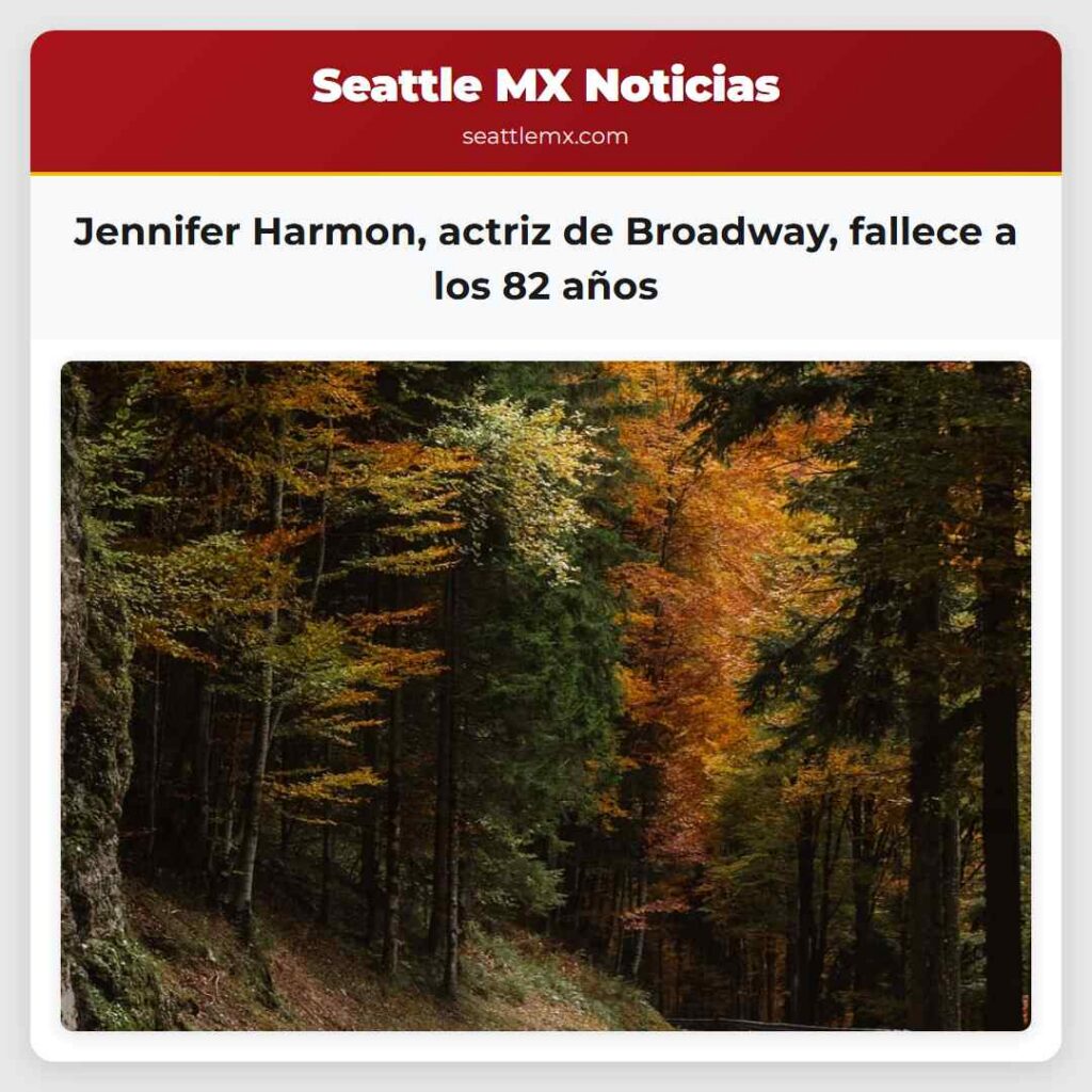 Jennifer Harmon, actriz de Broadway, fallece a