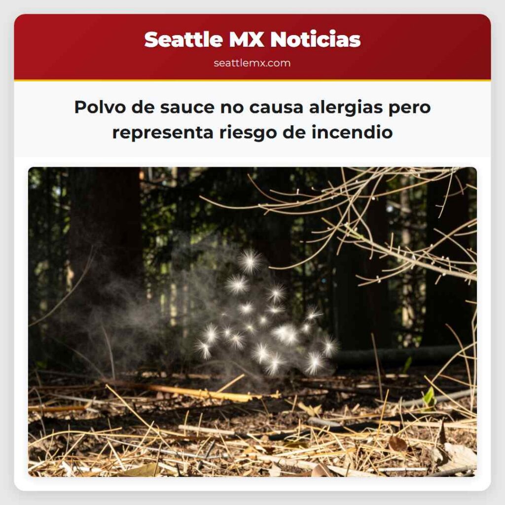 Polvo de sauce no causa alergias pero representa