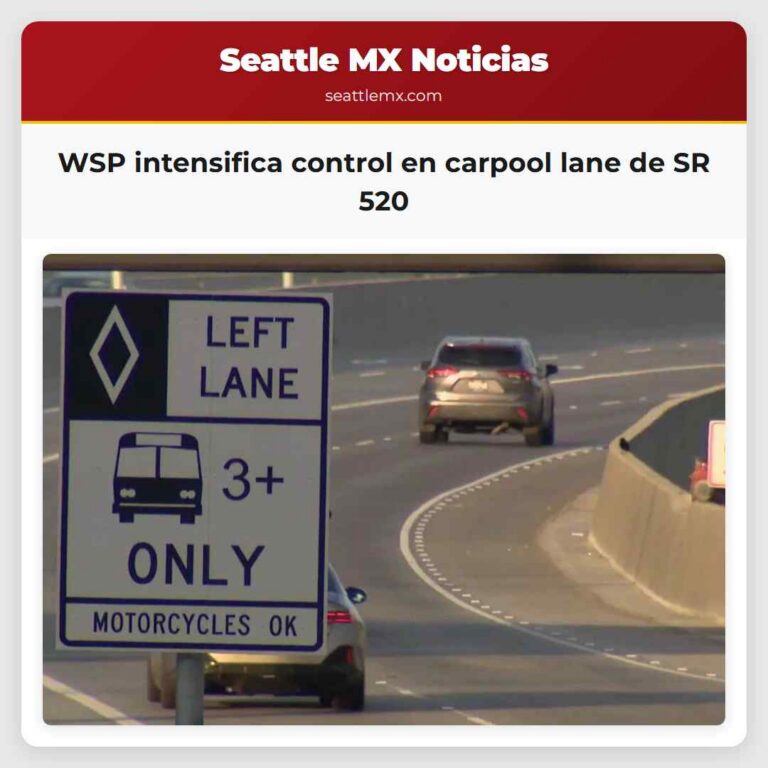 WSP intensifica control en carpool lane de SR 520