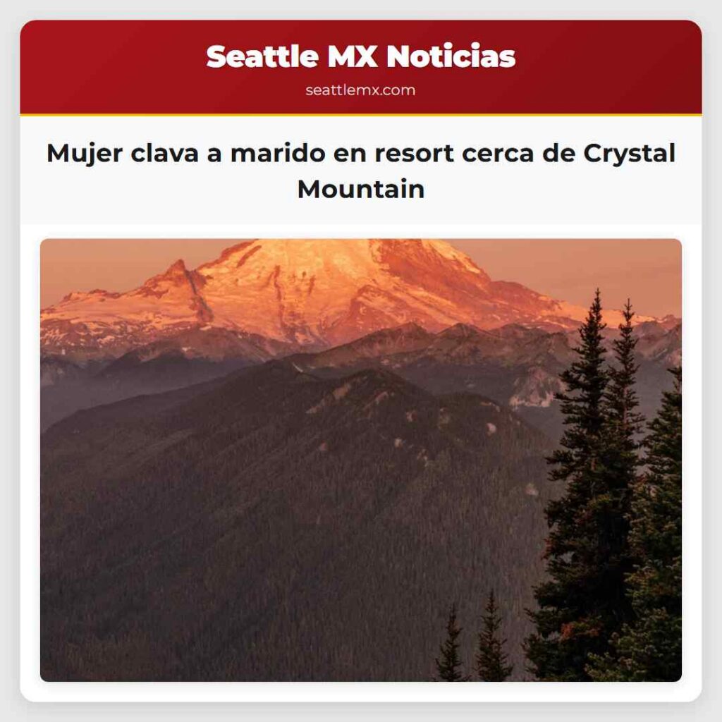 Mujer clava a marido en resort cerca de Crystal