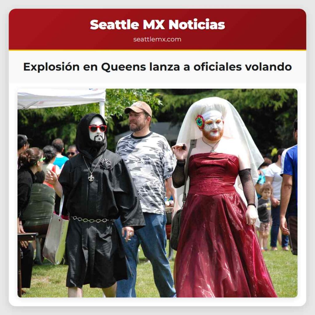 Explosión en Queens lanza a oficiales volando
