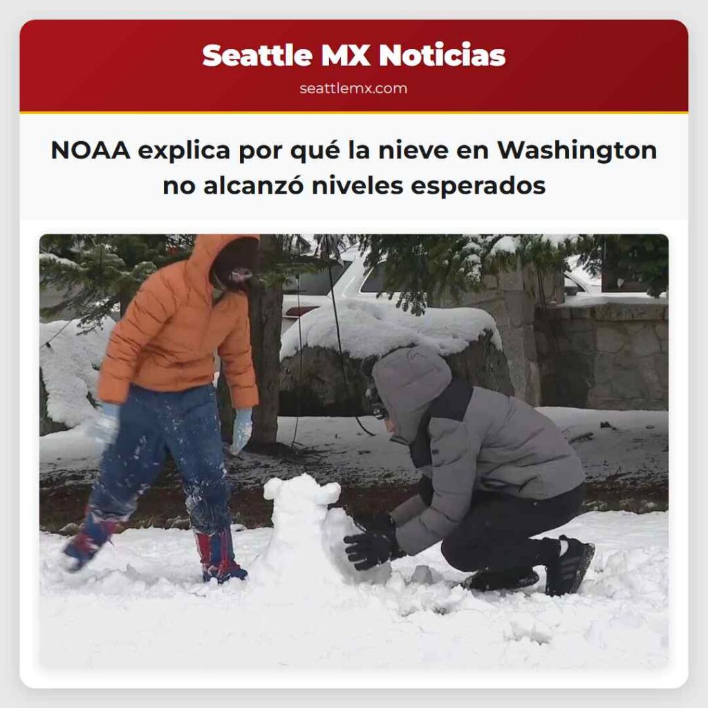 Noticias De Seattle 5 NOAA explica por qué la nieve en Washington no