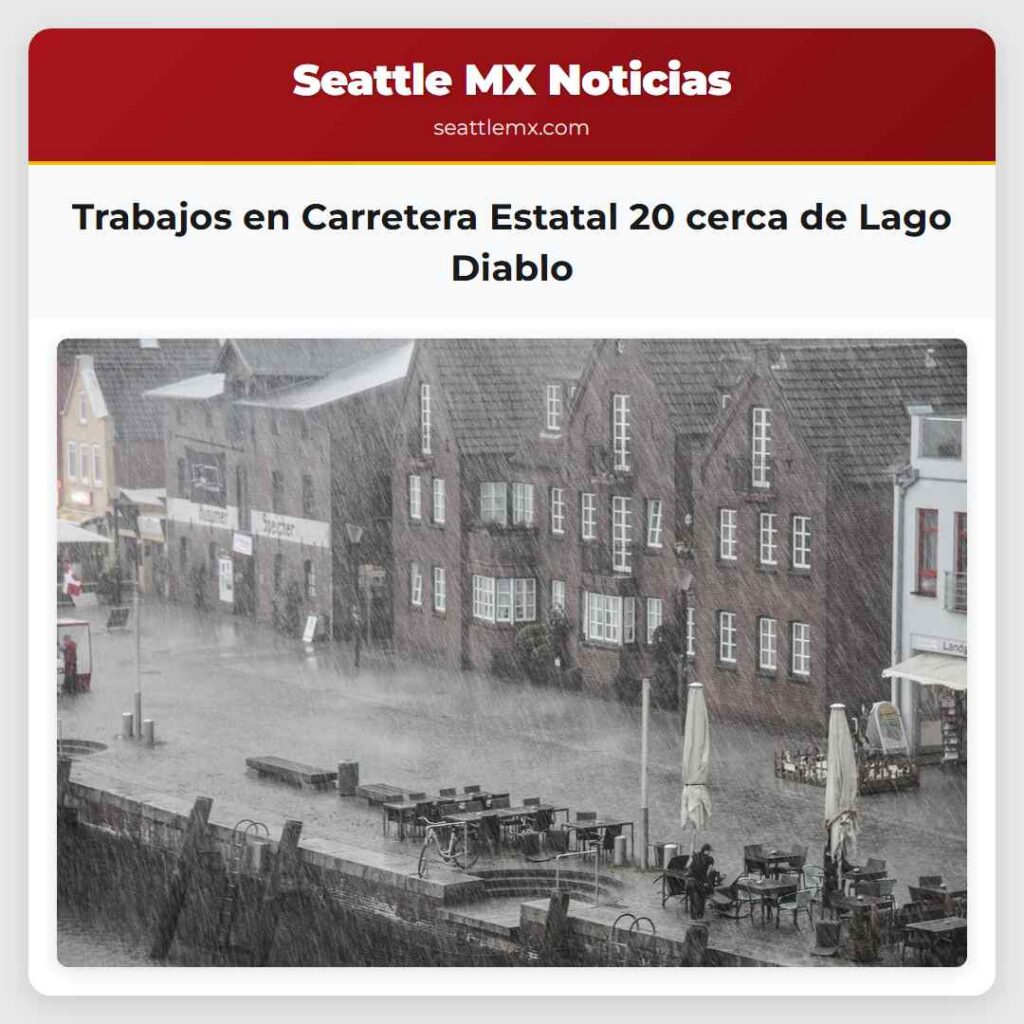 Trabajos en Carretera Estatal 20 cerca de Lago