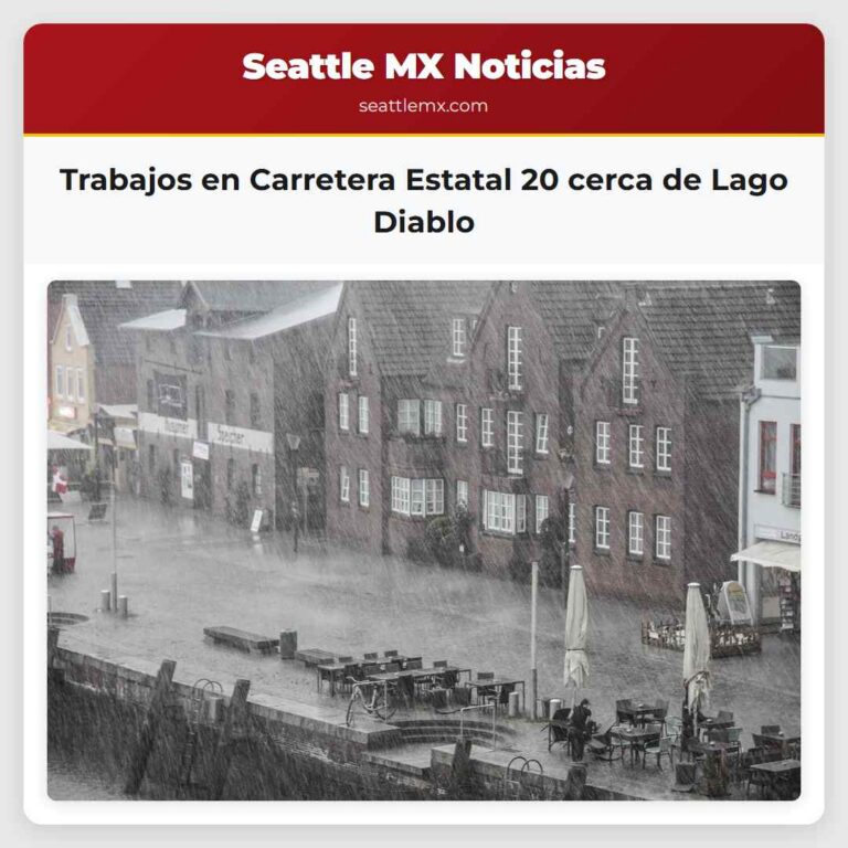 Trabajos en Carretera Estatal 20 cerca de Lago Diablo
