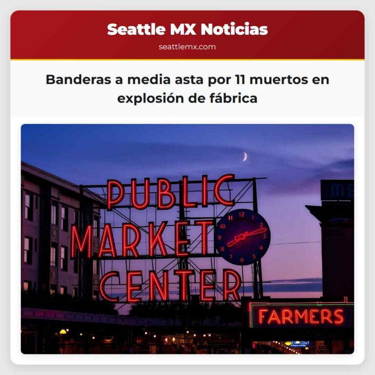 Banderas a media asta por 11 muertos en explosión de fábrica