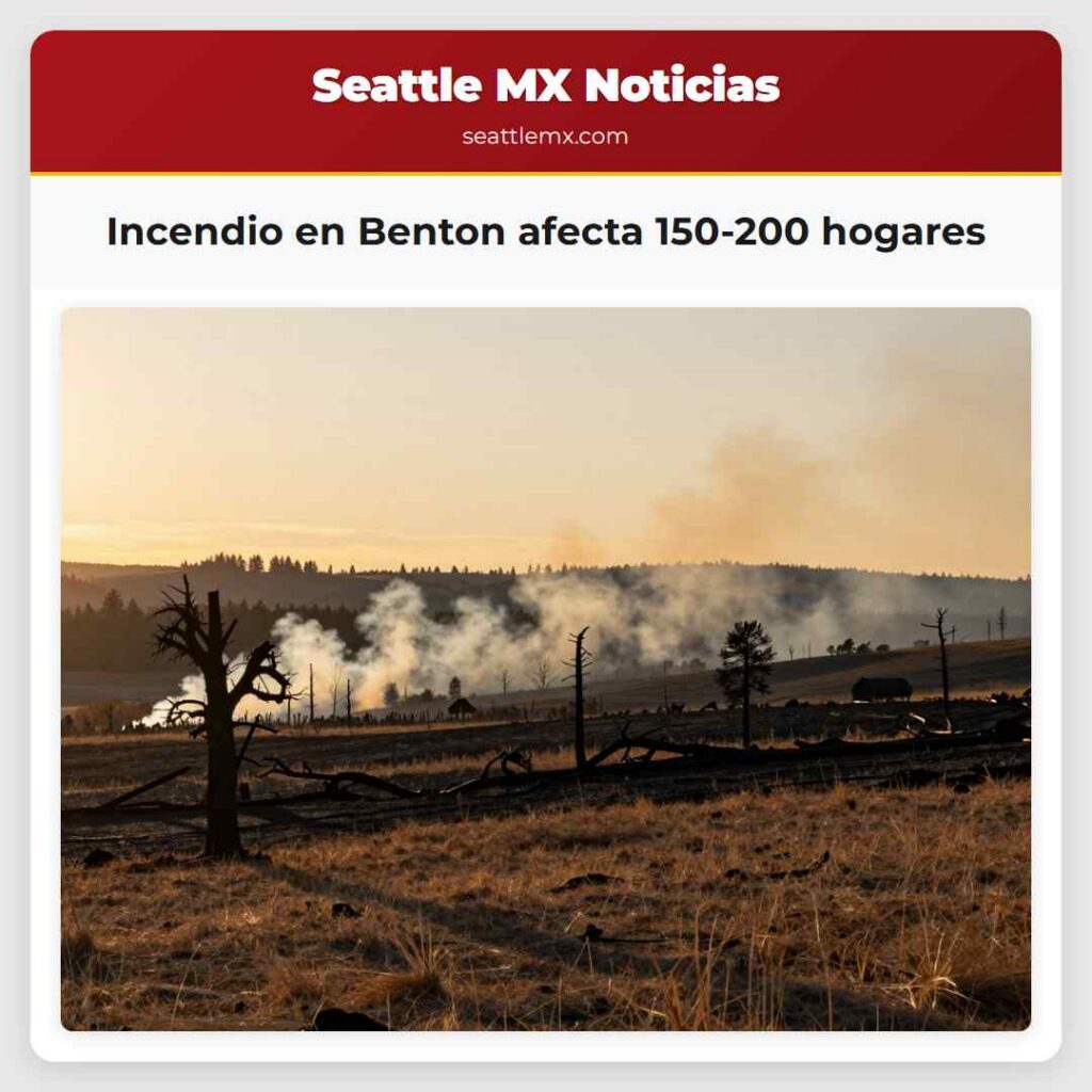 Incendio en Benton afecta 150-200 hogares