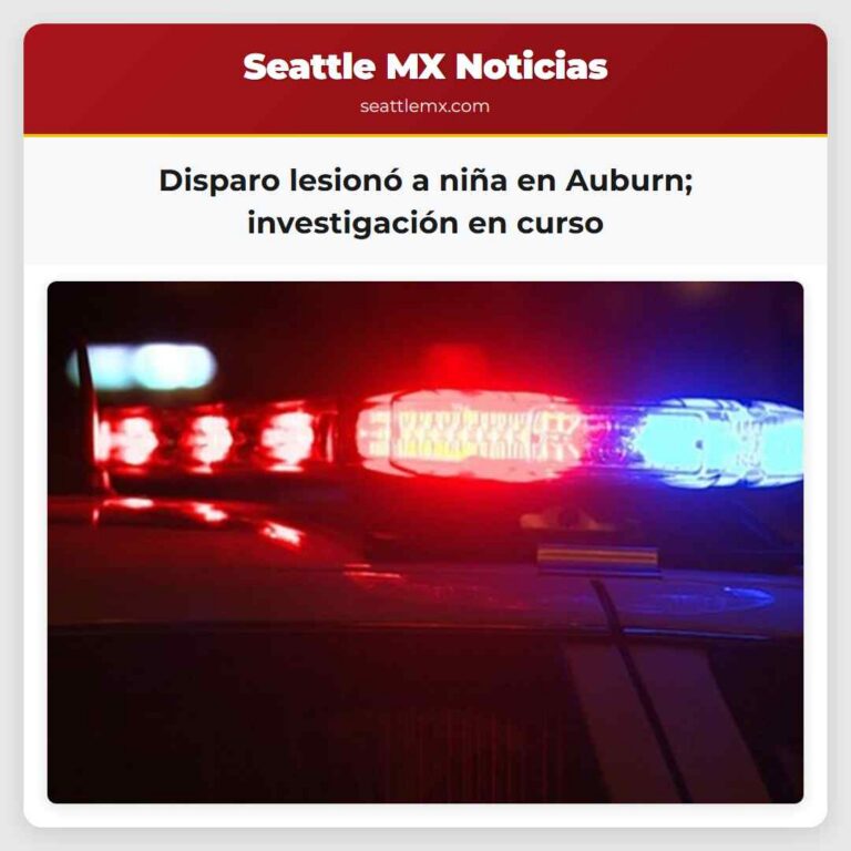 Disparo lesionó a niña en Auburn investigación en curso