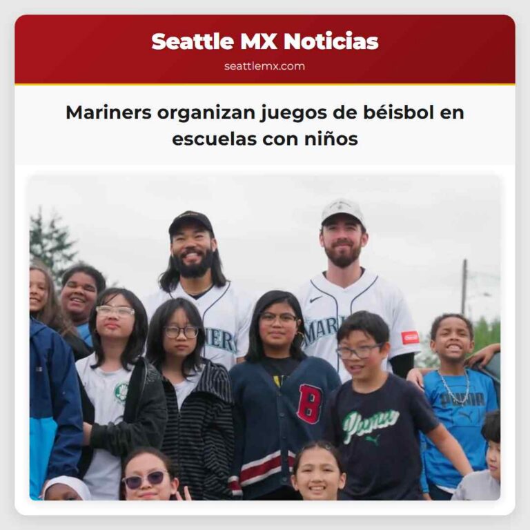 Mariners organizan juegos de béisbol en escuelas con niños