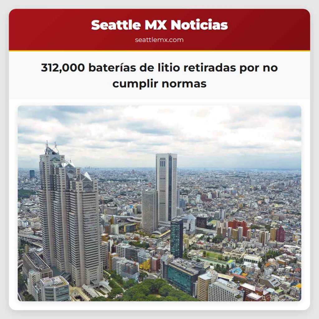 312,000 baterías de litio retiradas por no