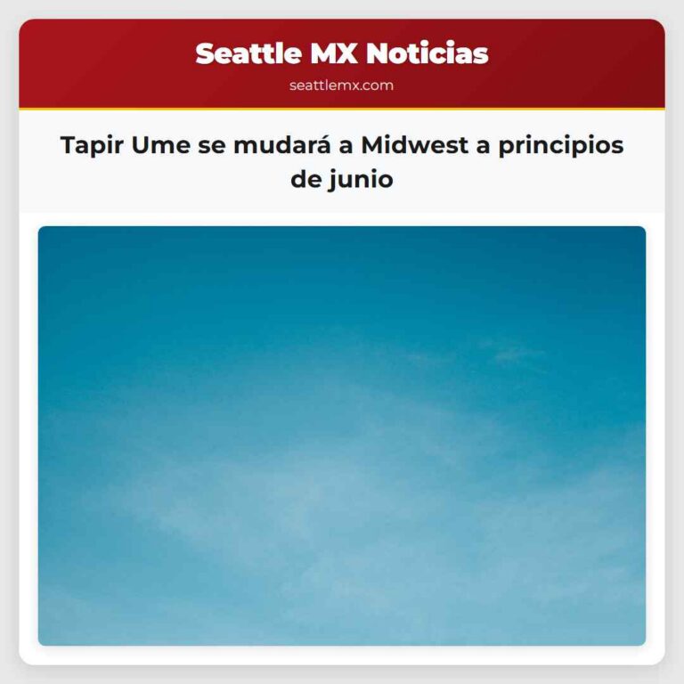 Tapir Ume se mudará a Midwest a principios de junio
