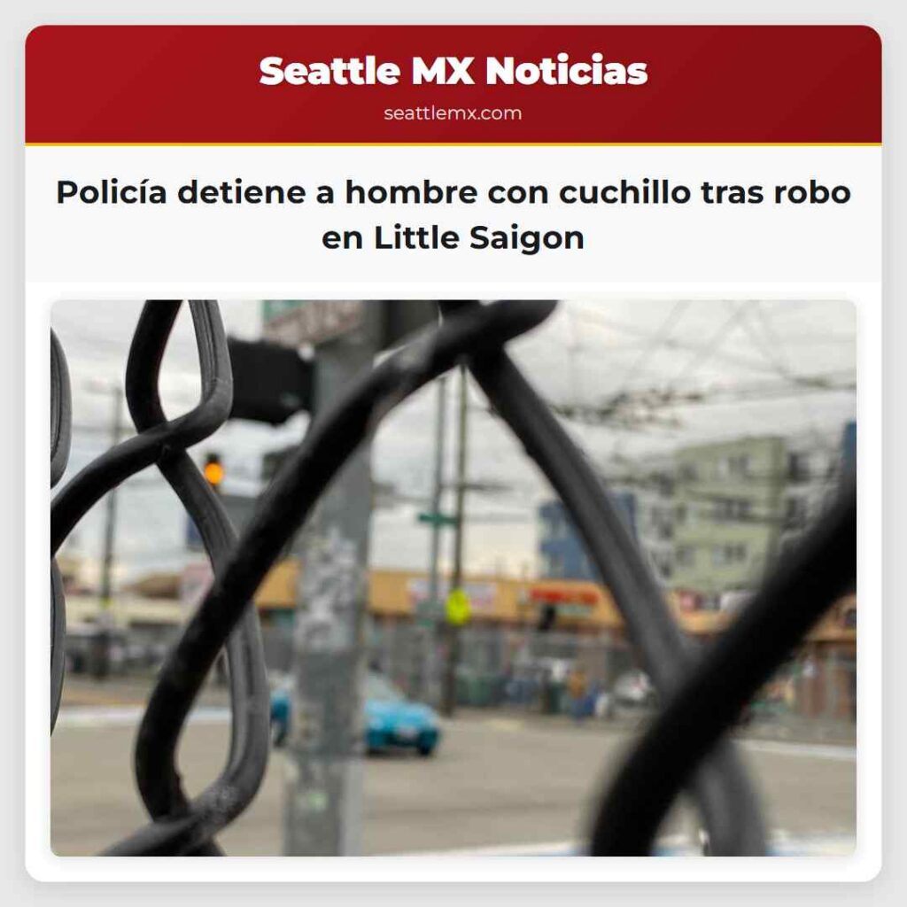 Policía detiene a hombre con cuchillo tras robo