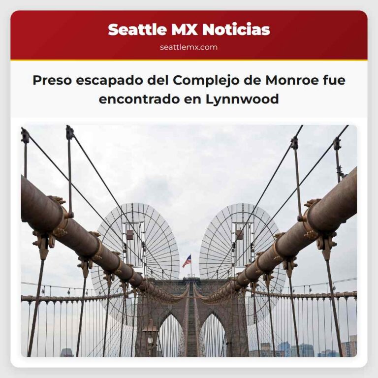 Preso escapado del Complejo de Monroe fue encontrado en Lynnwood