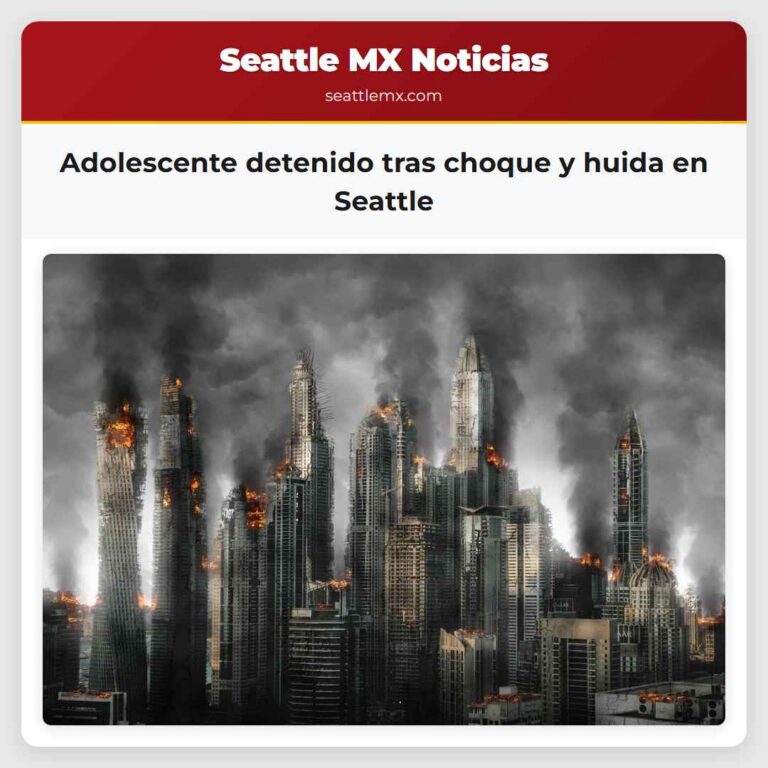 Adolescente detenido tras choque y huida en Seattle