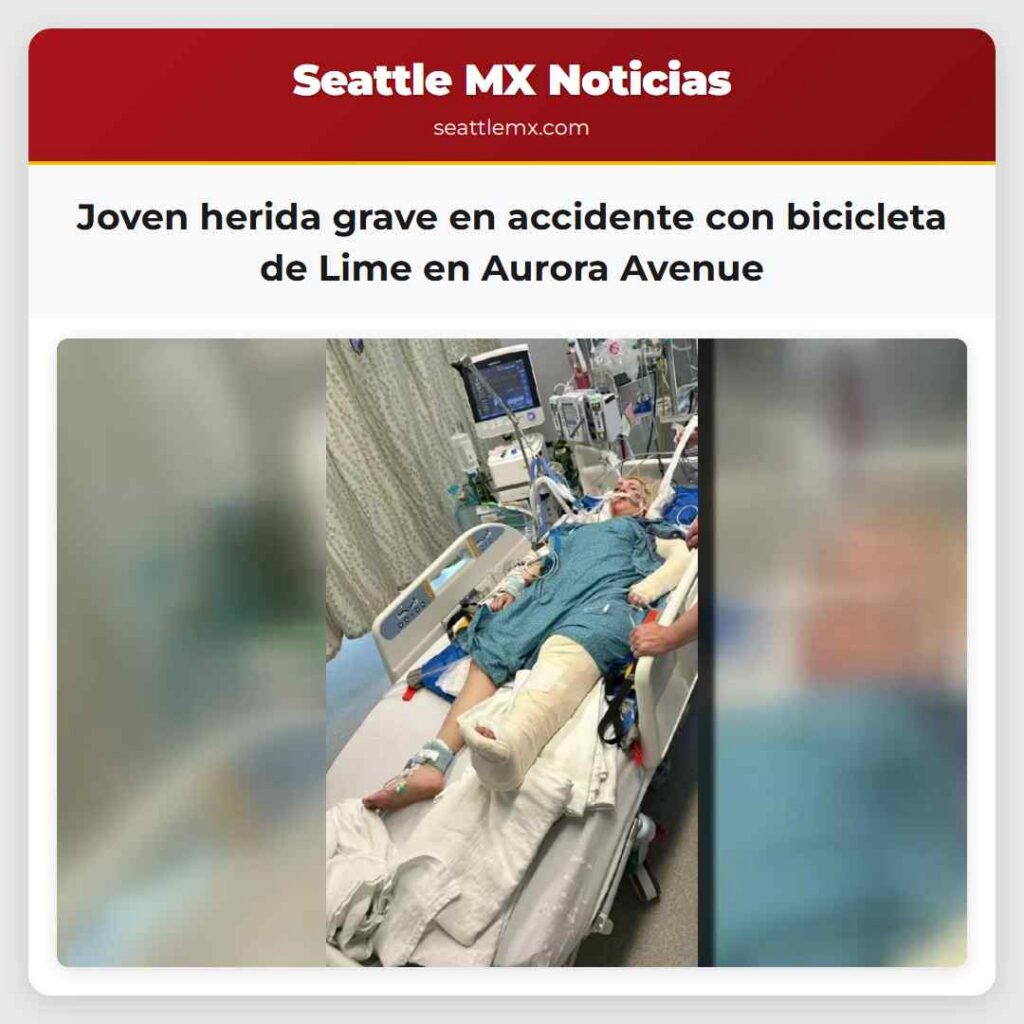 Joven herida grave en accidente con bicicleta de