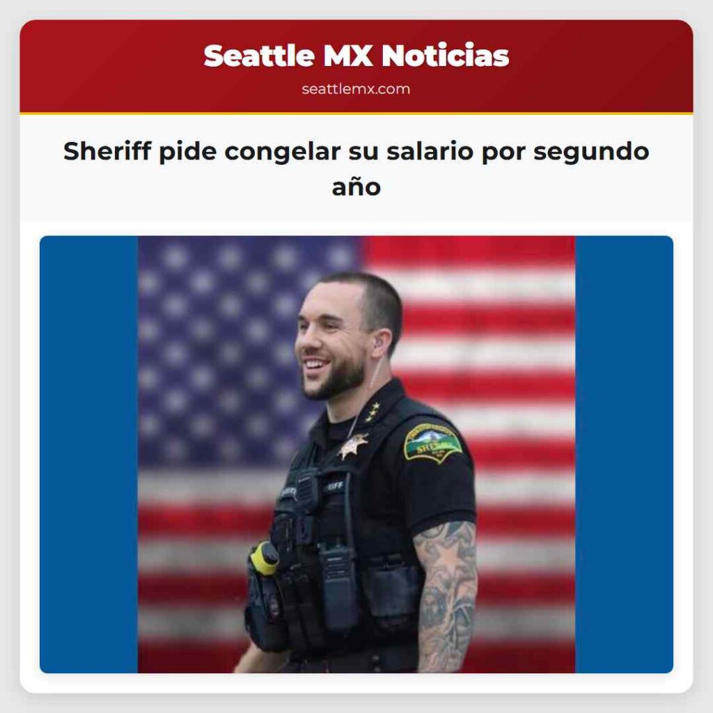 Sheriff pide congelar su salario por segundo año
