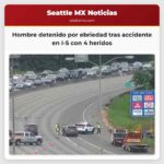 Hombre detenido por ebriedad tras accidente en I-5 con 4 heridos