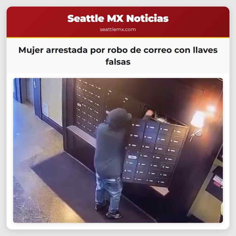 Mujer arrestada por robo de correo con llaves falsas