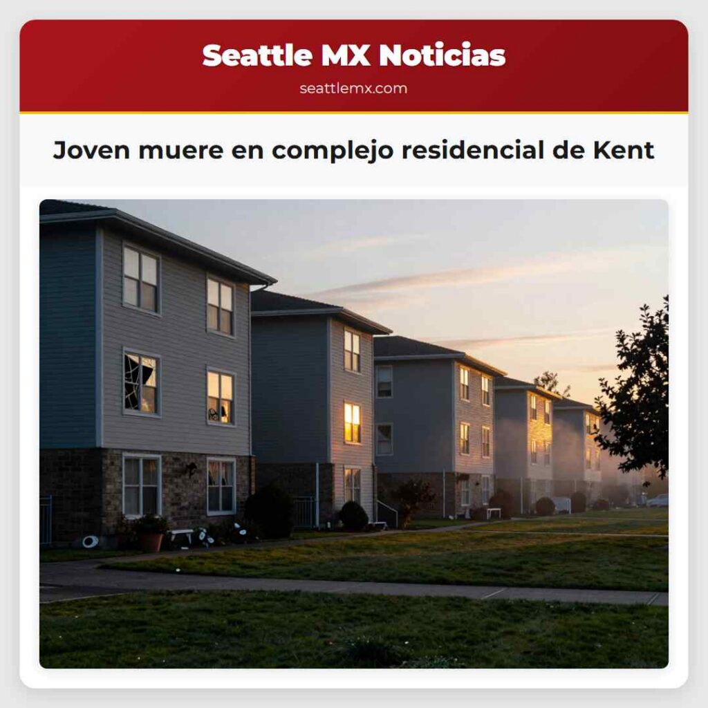 Joven muere en complejo residencial de Kent