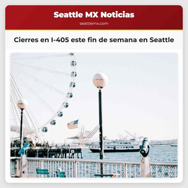 Cierres en I-405 este fin de semana en Seattle