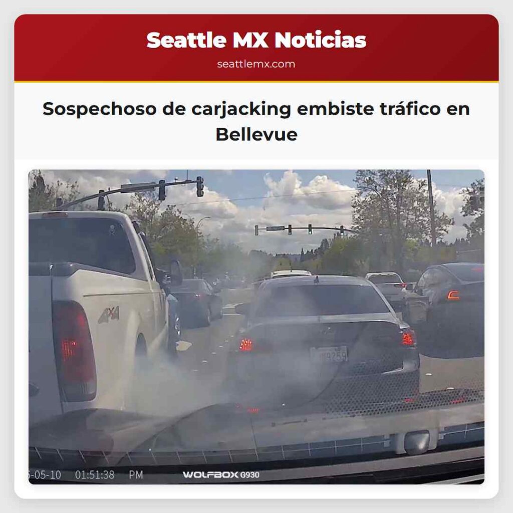 Sospechoso de carjacking embiste tráfico en