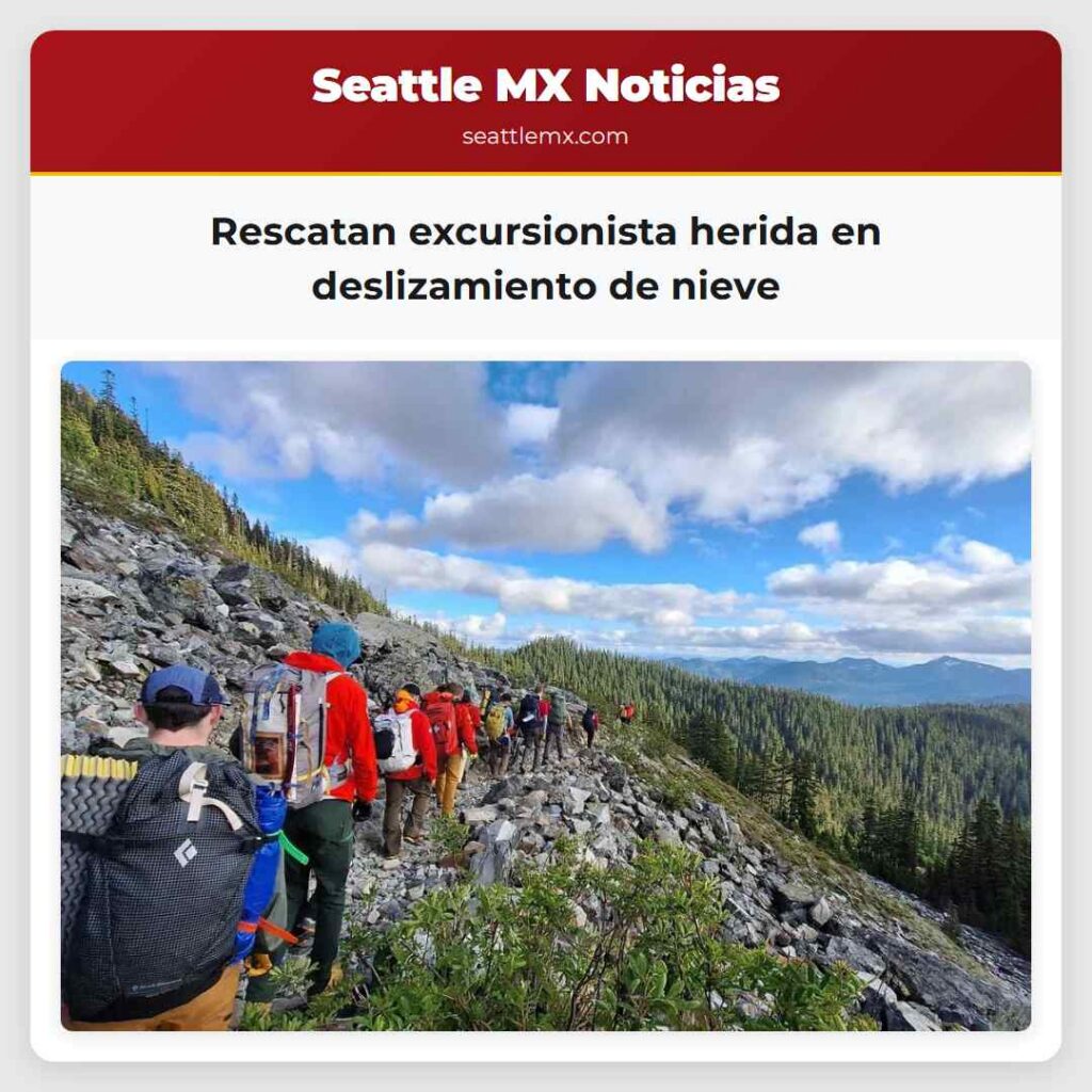 Rescatan excursionista herida en deslizamiento de