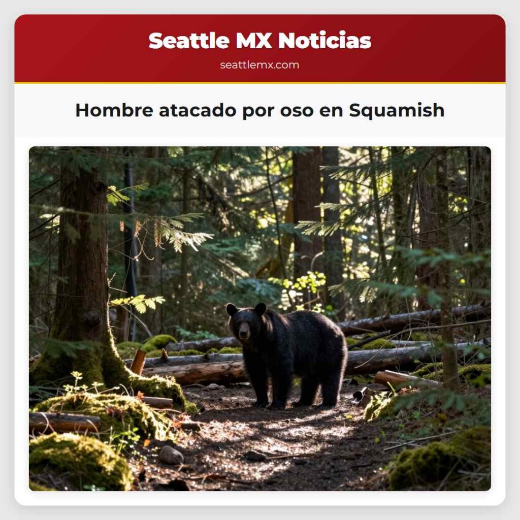 Hombre atacado por oso en Squamish