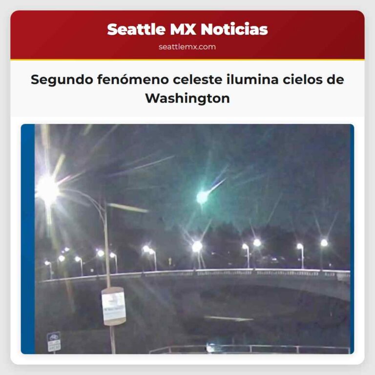 Segundo fenómeno celeste ilumina cielos de Washington