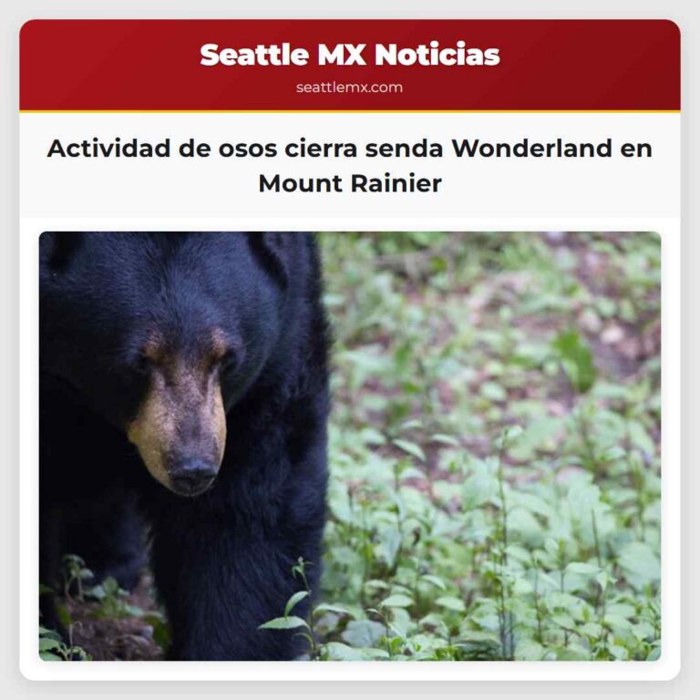 Actividad de osos cierra senda Wonderland en Mount Rainier