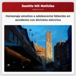 Homenaje emotivo a adolescente fallecido en accidente con bicicleta eléctrica