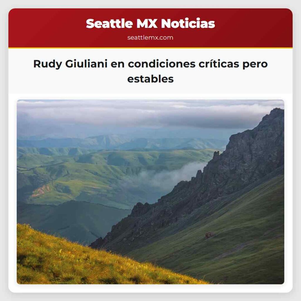 Rudy Giuliani en condiciones críticas pero