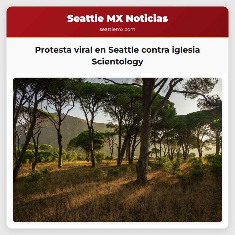 Protesta viral en Seattle contra iglesia Scientology