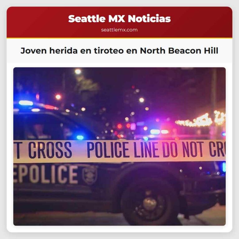 Joven herida en tiroteo en North Beacon Hill