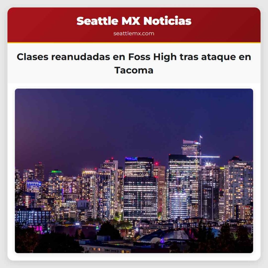 Clases reanudadas en Foss High tras ataque en