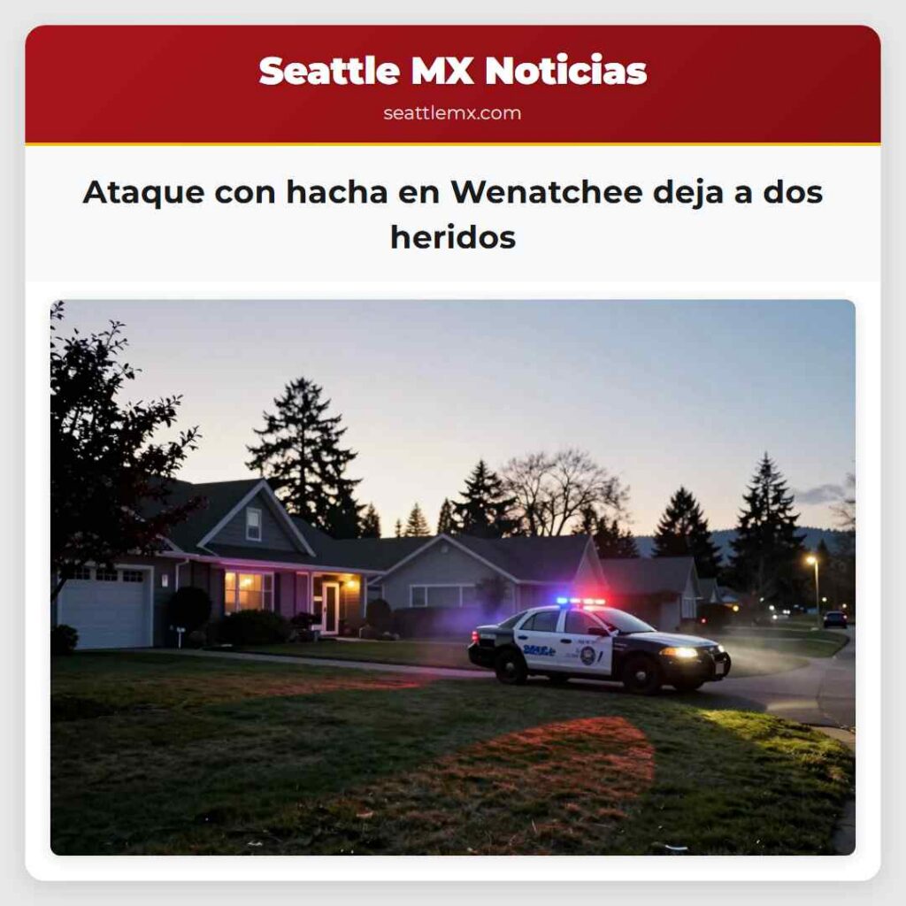 Ataque con hacha en Wenatchee deja a dos heridos