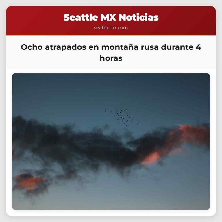 Ocho atrapados en montaña rusa durante 4 horas