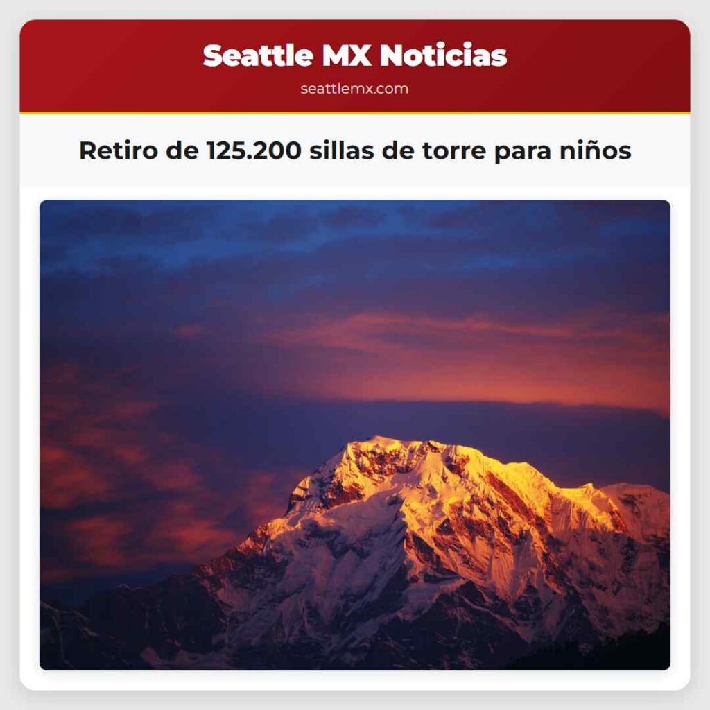 Retiro de 125.200 sillas de torre para niños