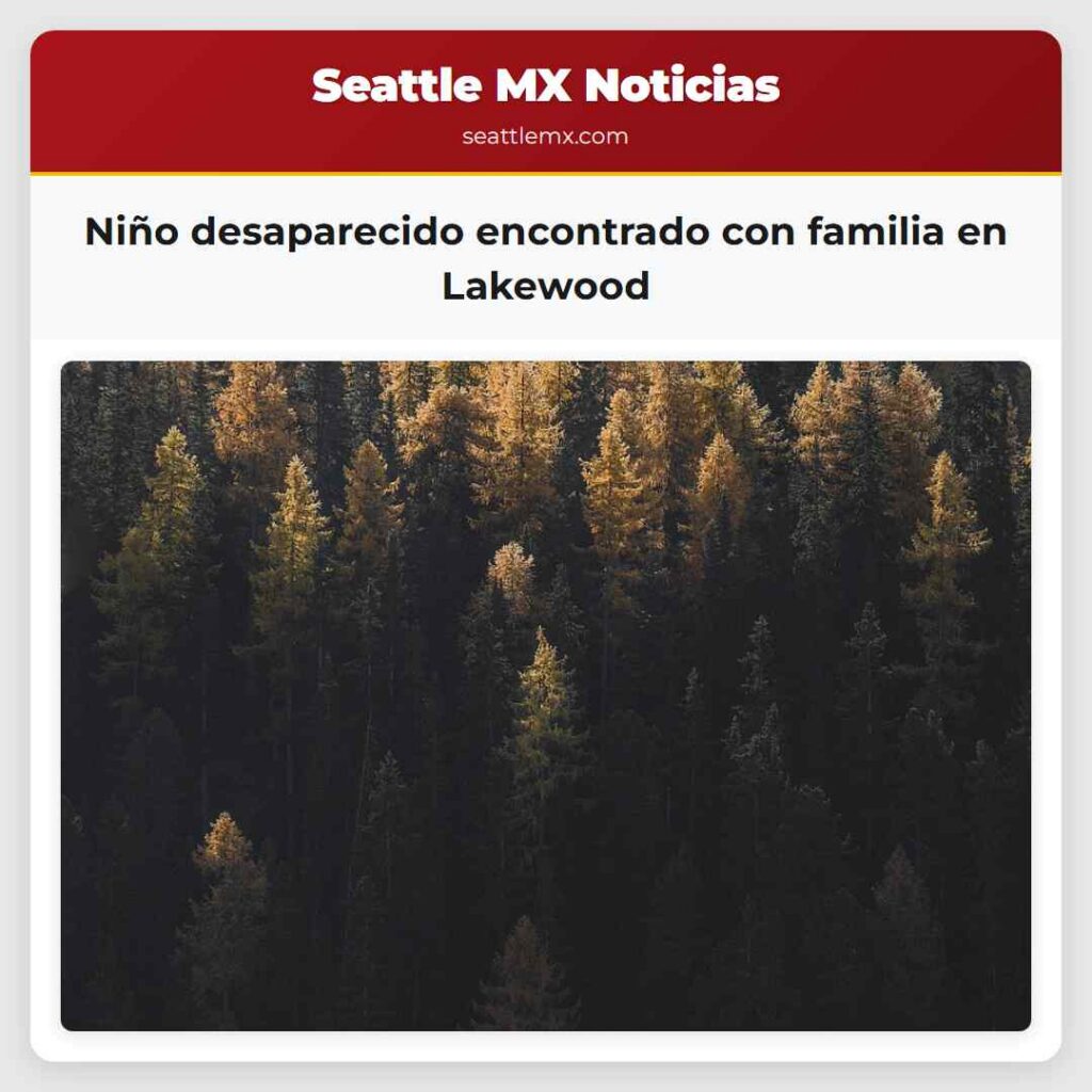 Niño desaparecido encontrado con familia en