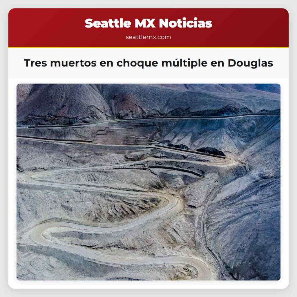 Tres muertos en choque múltiple en Douglas