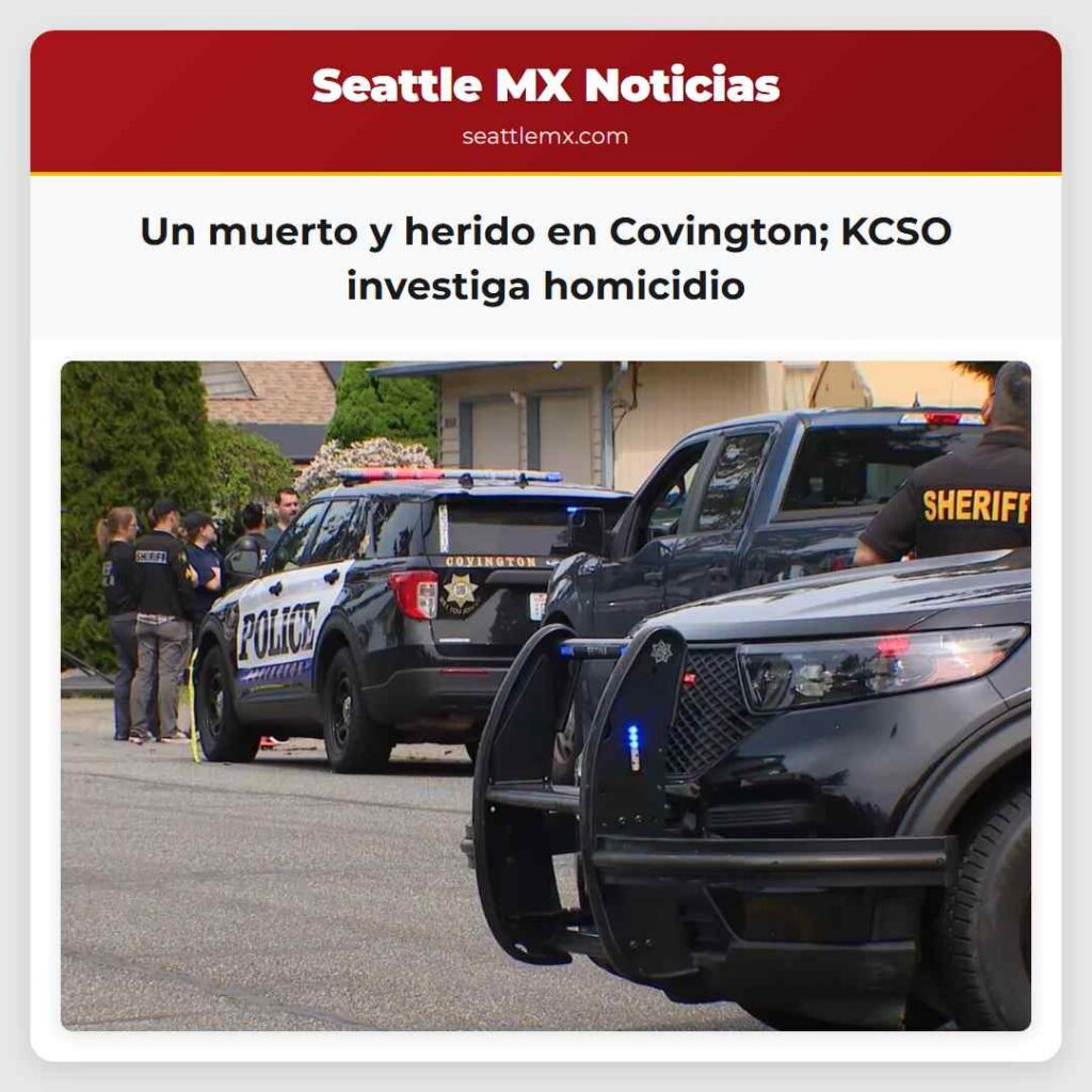 Un muerto y herido en Covington; KCSO investiga