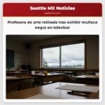 Profesora de arte retirada tras exhibir muñeca negra en televisor
