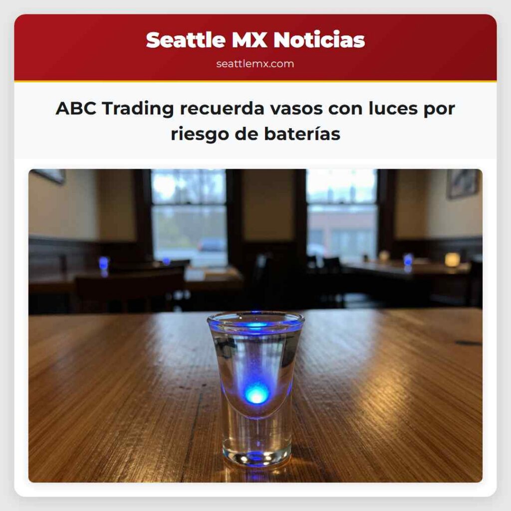 ABC Trading recuerda vasos con luces por riesgo